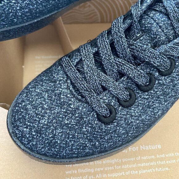 Allbirds Women 8 Wool Piper Raven Black Lace Up Comfort Round Toe New - Picture 3 of 7